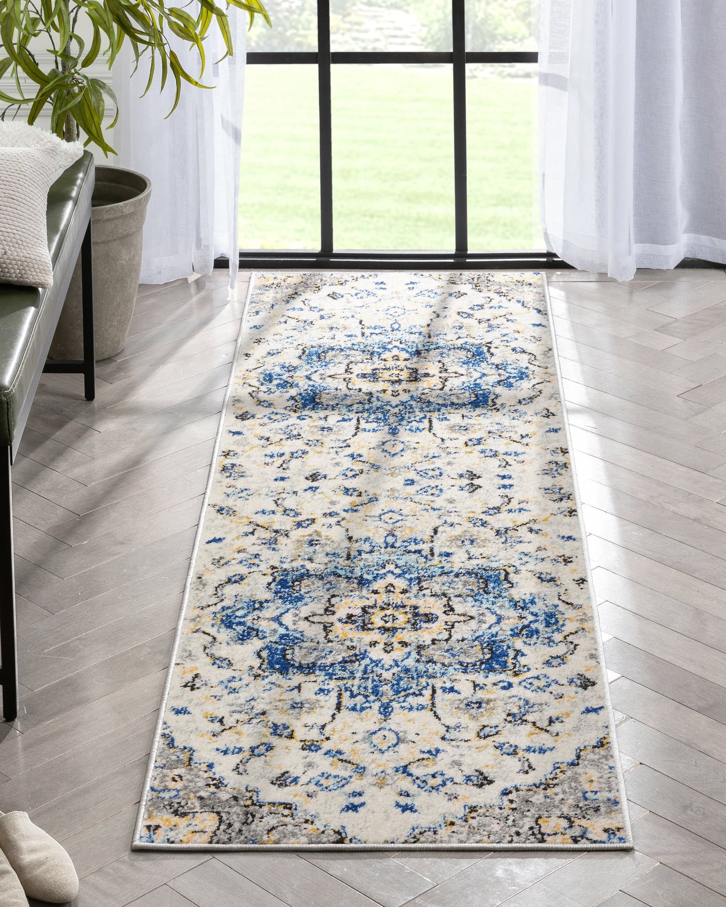 Taura Bohemian Oriental Perisan Light Blue Rug PAL-16