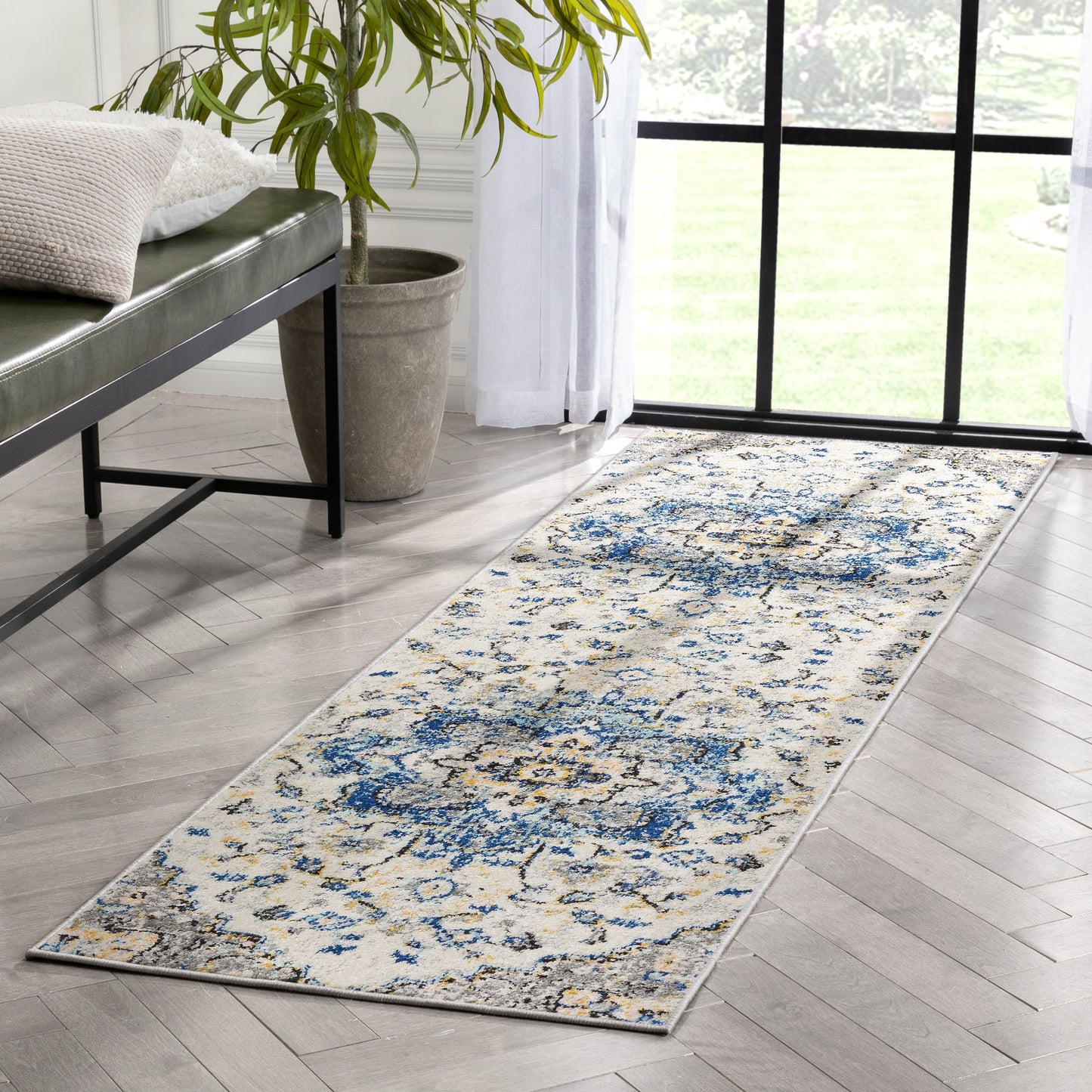 Taura Bohemian Oriental Perisan Light Blue Rug PAL-16