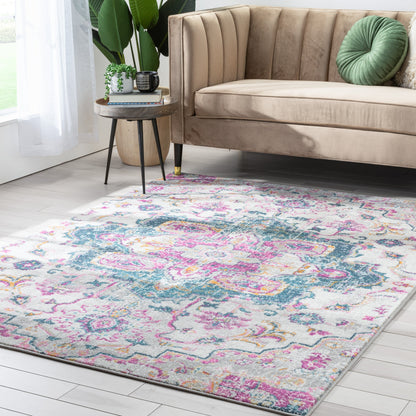 Taura Bohemian Oriental Perisan Fuchsia Rug PAL-19