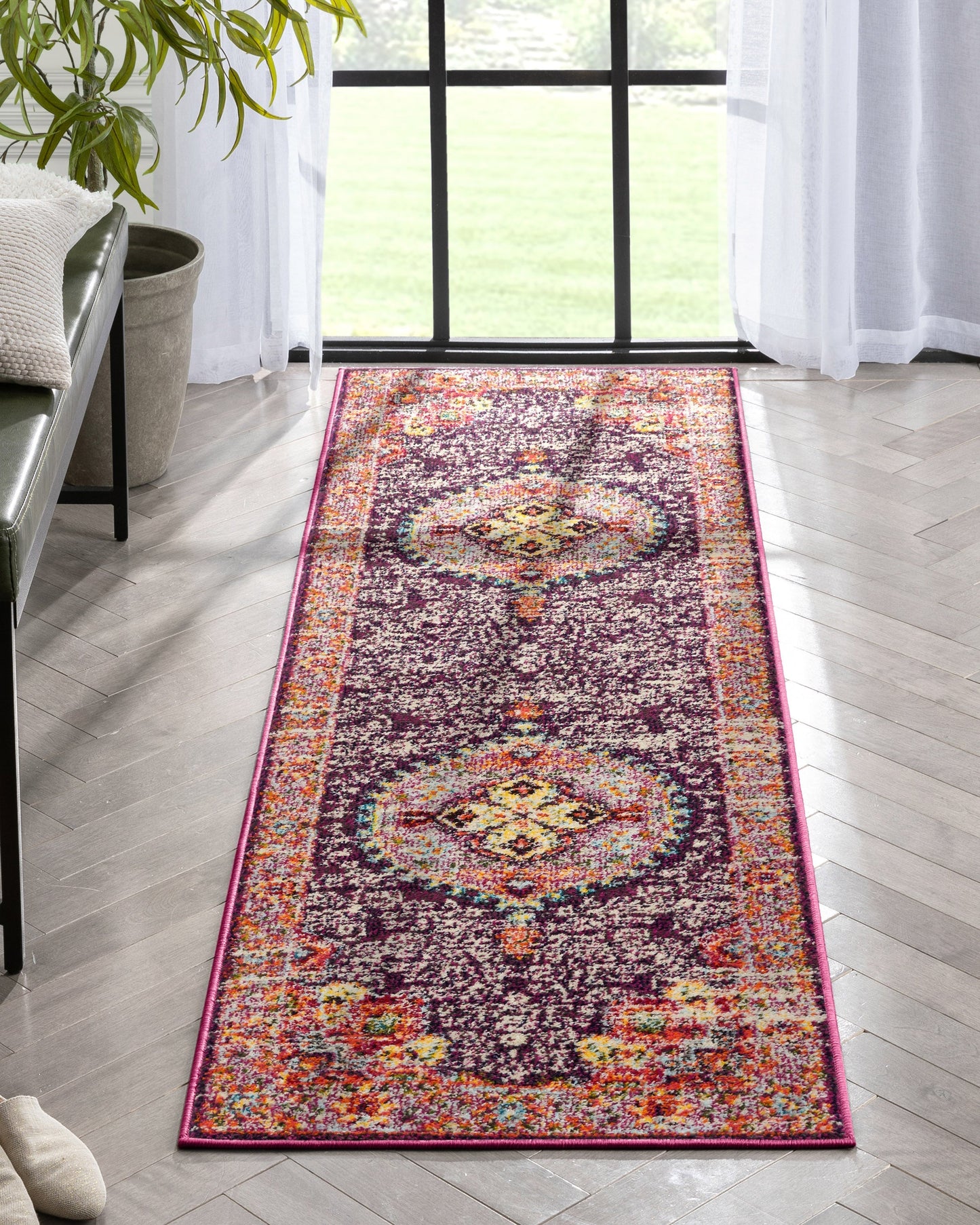 Payson Bohemian Oriental Perisan Purple Rug PAL-28