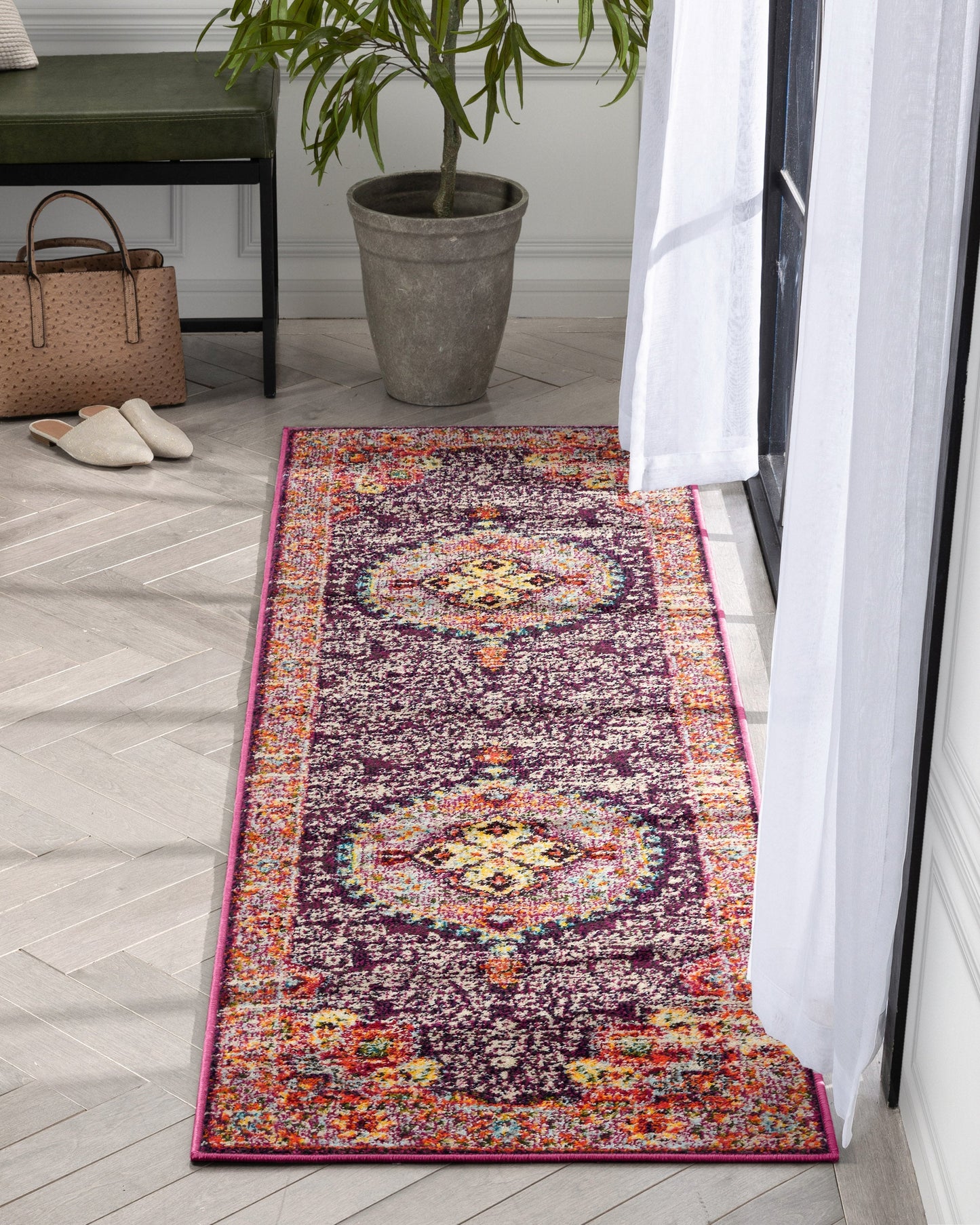 Payson Bohemian Oriental Perisan Purple Rug PAL-28