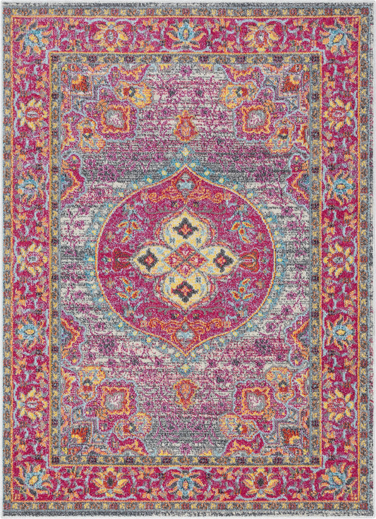 Payson Bohemian Oriental Perisan Fuchsia Rug PAL-29