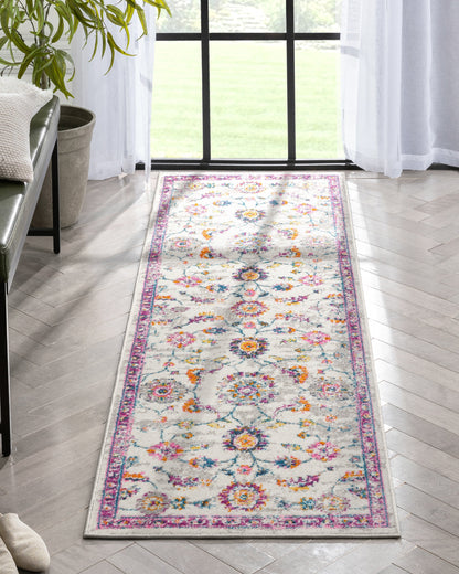 Arlette Bohemian Oriental Perisan Fuchsia Rug PAL-39