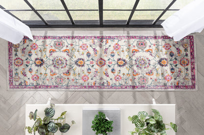 Arlette Bohemian Oriental Perisan Fuchsia Rug PAL-39