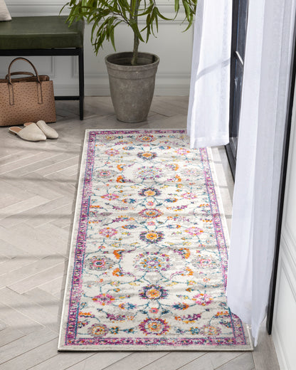 Arlette Bohemian Oriental Perisan Fuchsia Rug PAL-39