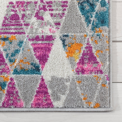 Keyla Modern Geometric Fuchsia Rug PAL-49