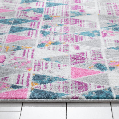 Keyla Modern Geometric Fuchsia Rug PAL-49