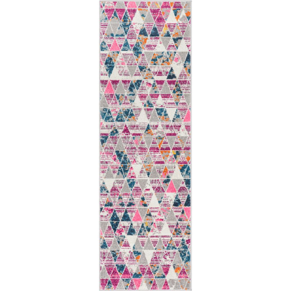Keyla Modern Geometric Fuchsia Rug PAL-49
