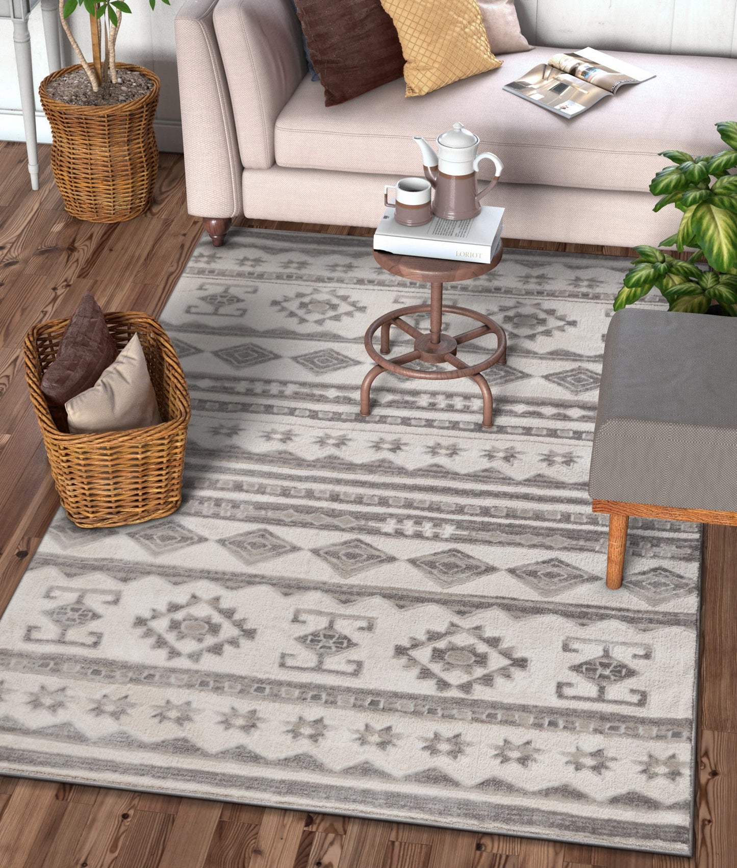 Kanab Beige Modern Rug PE-82