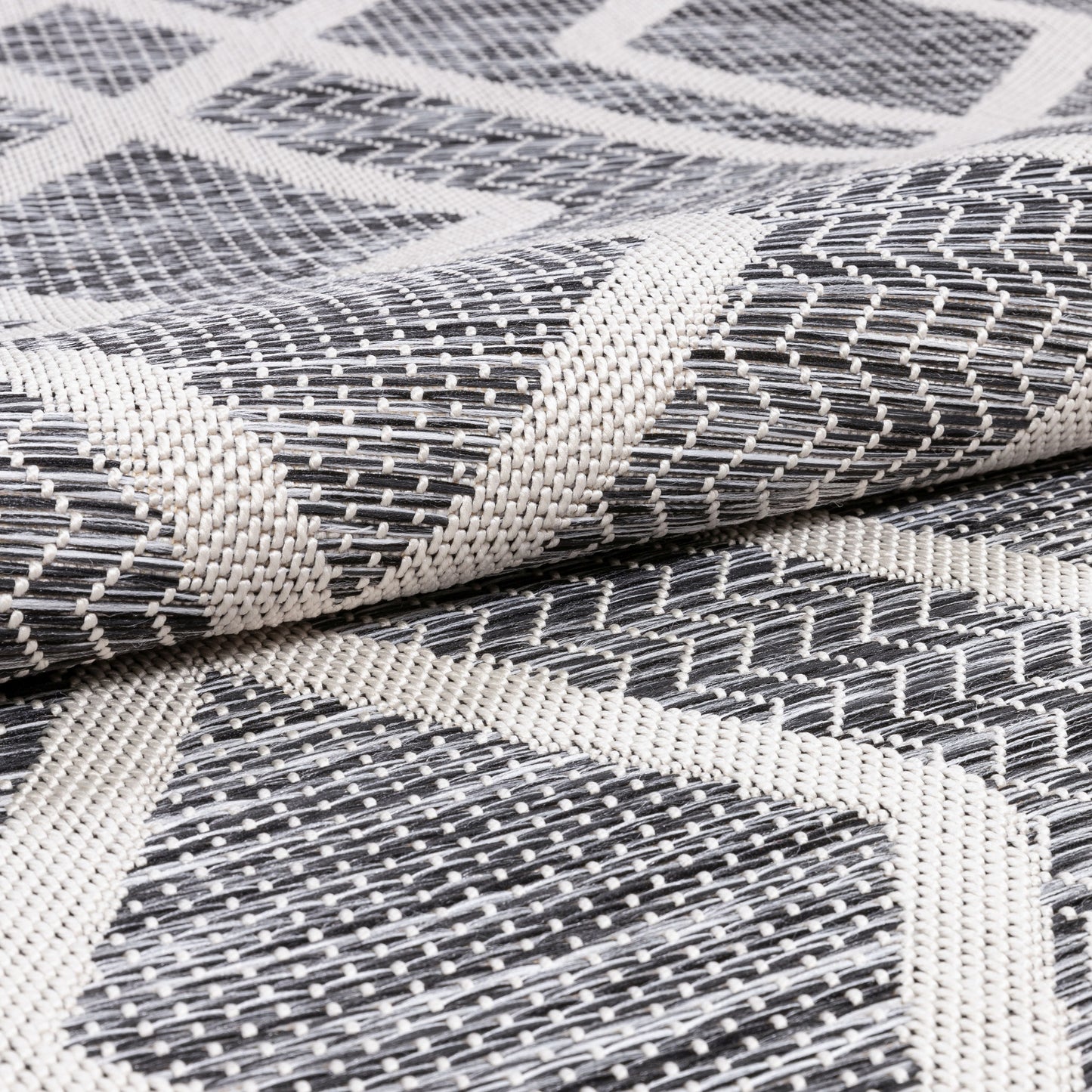Arto Modern Geometric Grey Flatweave Rug POR-08