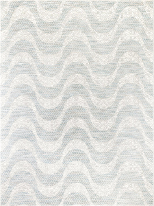 Alvito Modern Abstract Blue Flatweave Rug POR-36