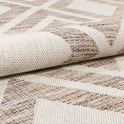 Brito Modern Bold Beige Flatweave Rug POR-42