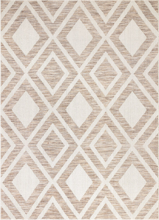 Brito Modern Bold Beige Flatweave Rug POR-42