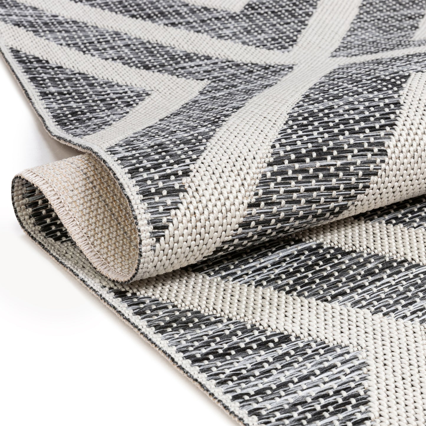 Brito Modern Bold Grey Flatweave Rug POR-48