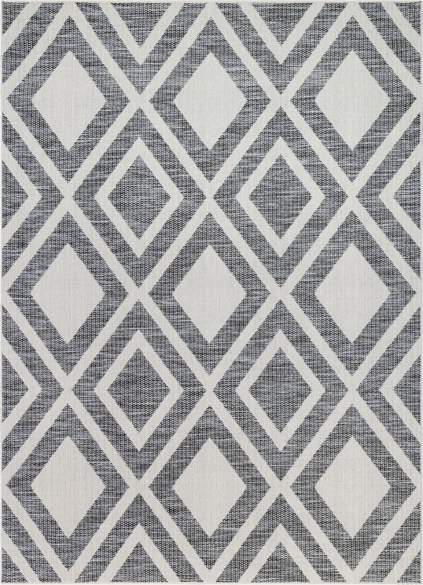 Brito Modern Bold Grey Flatweave Rug POR-48