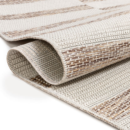 Cesar Modern Geometric Beige Flatweave Rug POR-52