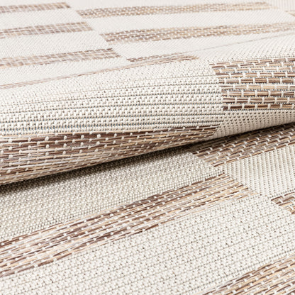 Cesar Modern Geometric Beige Flatweave Rug POR-52