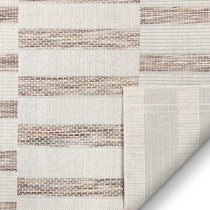 Cesar Modern Geometric Beige Flatweave Rug POR-52