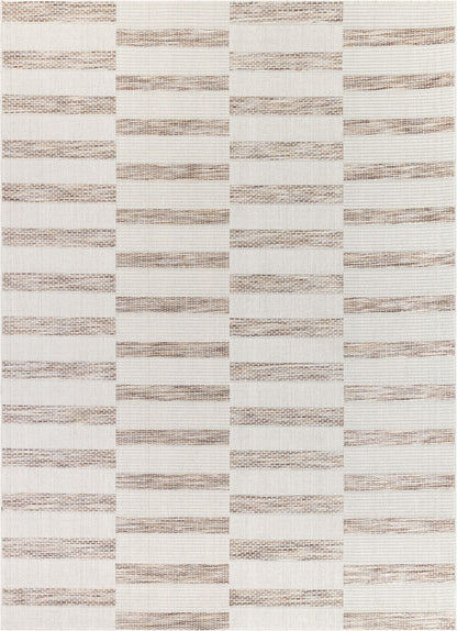 Cesar Modern Geometric Beige Flatweave Rug POR-52