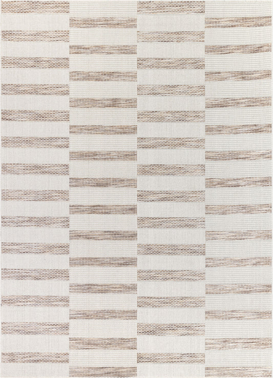 Cesar Modern Geometric Beige Flatweave Rug POR-52
