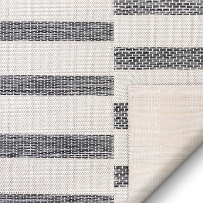 Cesar Modern Geometric Grey Flatweave Rug POR-58