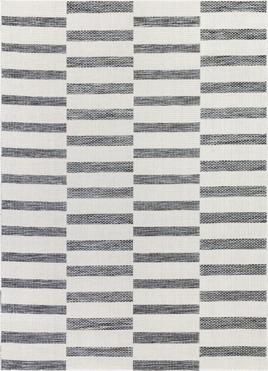Cesar Modern Geometric Grey Flatweave Rug POR-58