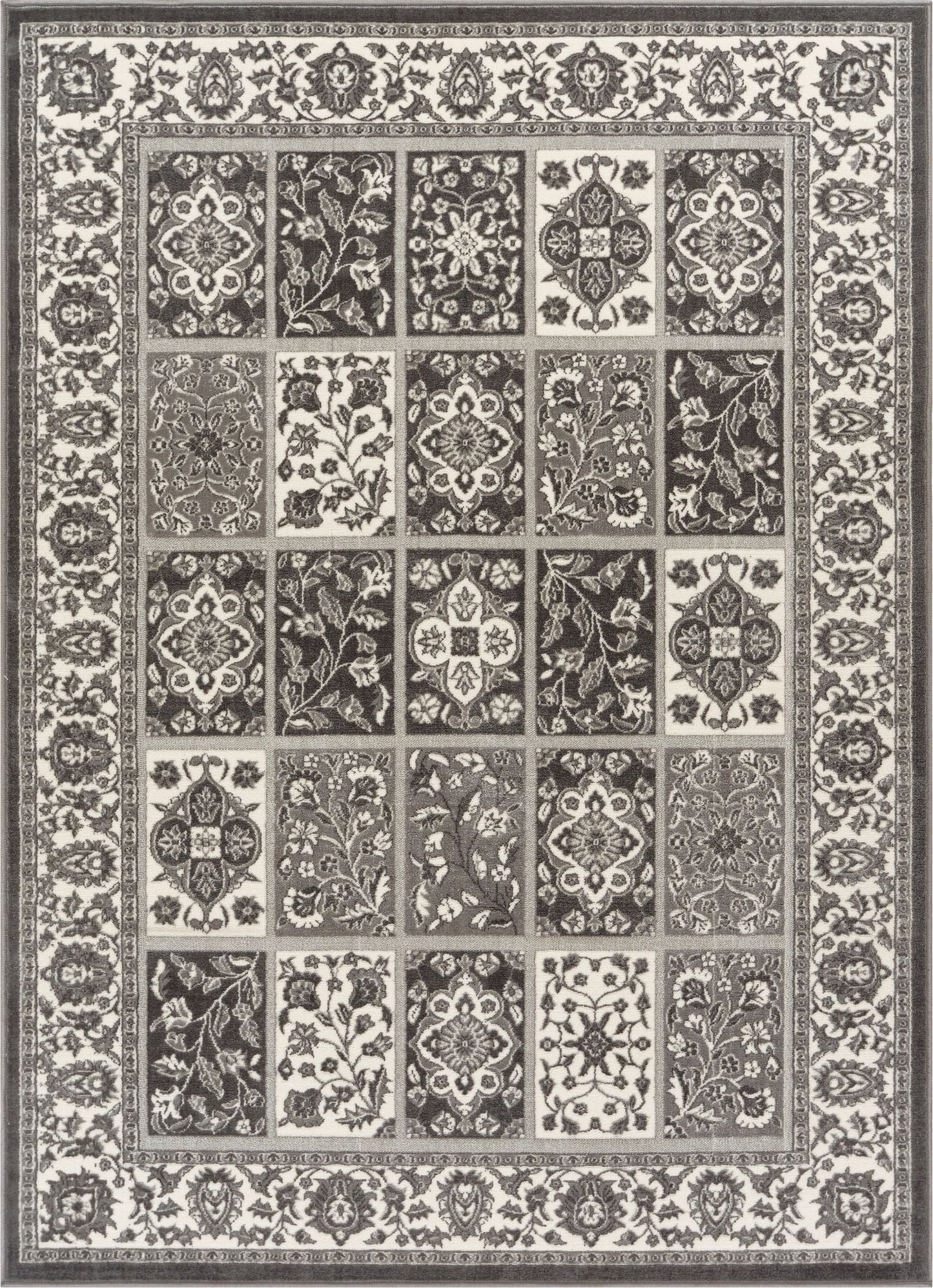 Ornamental Grey Traditional Rug PR-38