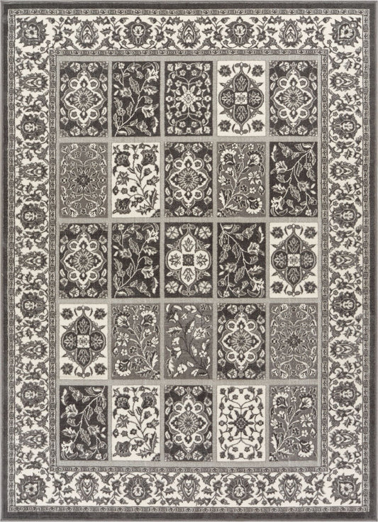 Ornamental Grey Traditional Rug PR-38