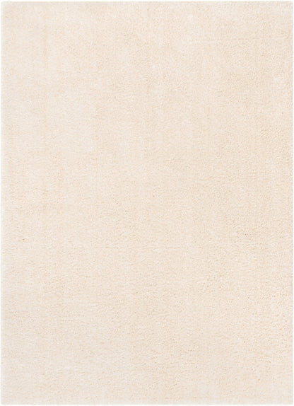 Chroma Glam Solid Ultra Soft Beige Multi-Textured Shimmer Pile Shag Rug RA-18