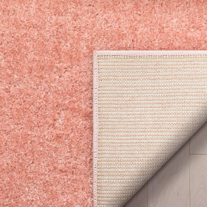 Chroma Glam Solid Ultra Soft Light Pink Multi-Textured Shimmer Pile Shag Rug RA-19