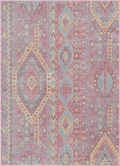 Otero Vintage Bohemian Aztec Tribal Blush Rug RO-09