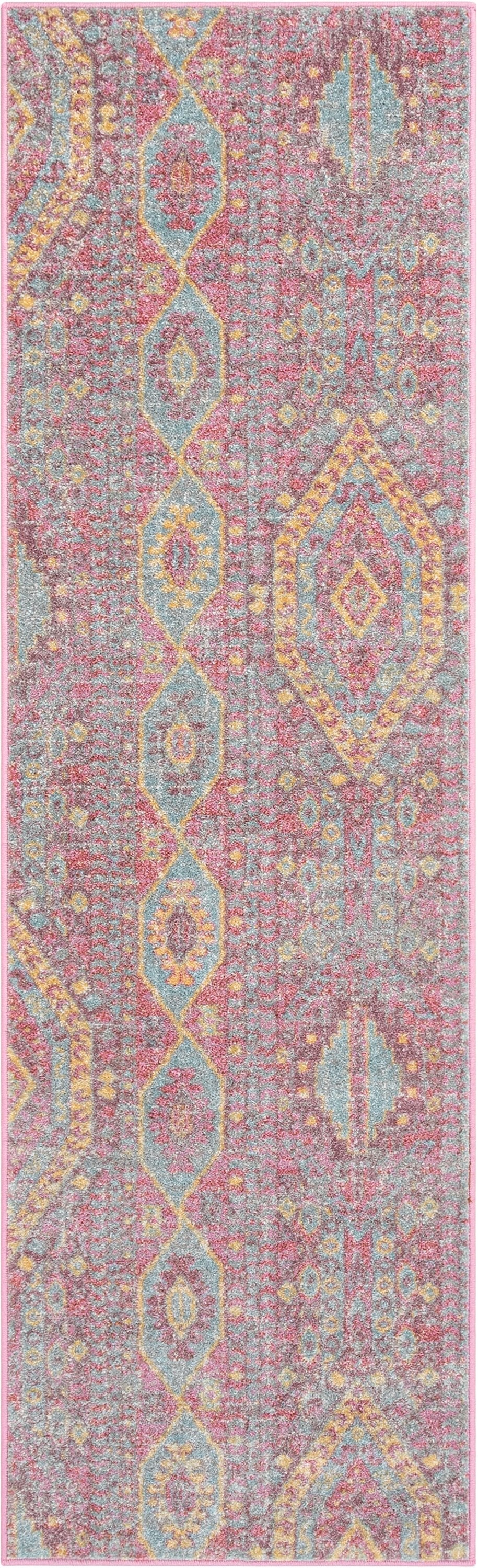 Otero Vintage Bohemian Aztec Tribal Blush Rug RO-09