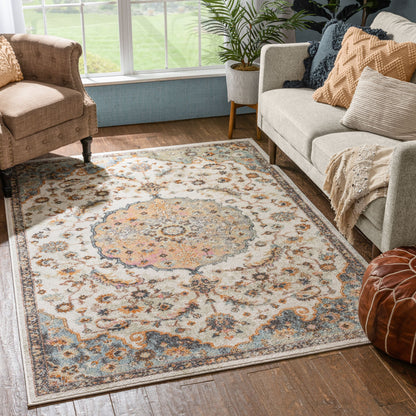 Jena Bohemian Persian Oriental Beige Rug RO-102