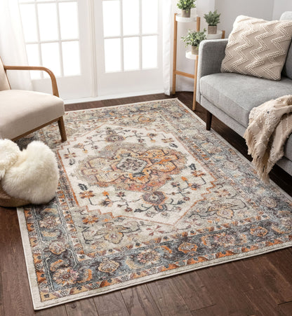Carno Bohemian Eclectic Persian Beige Rug RO-122