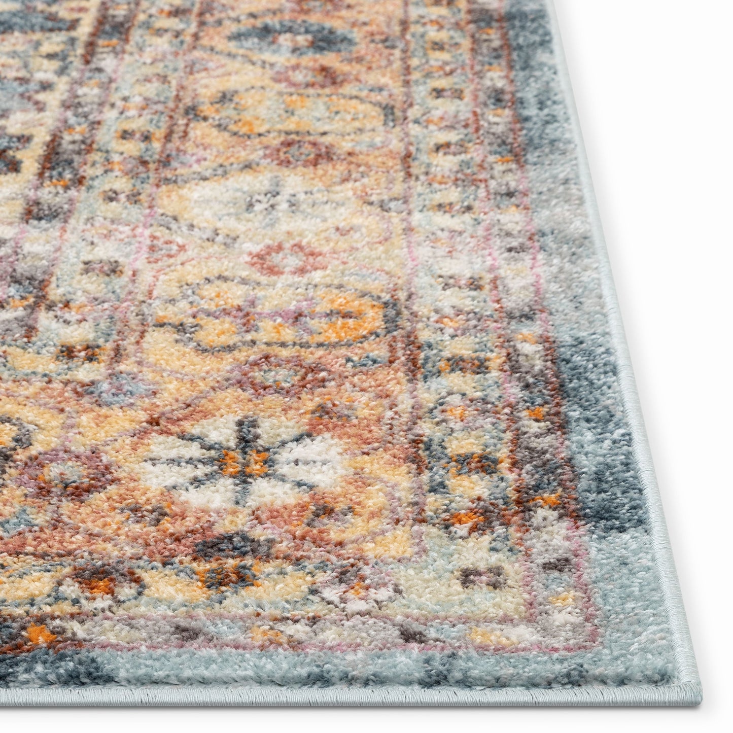 Roswell Bohemian Eclectic Aztec Blue Rug RO-166