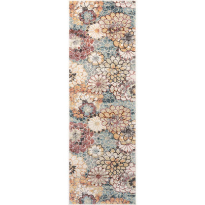 Lissa Bohemian Eclectic Floral Blue Rug RO-184