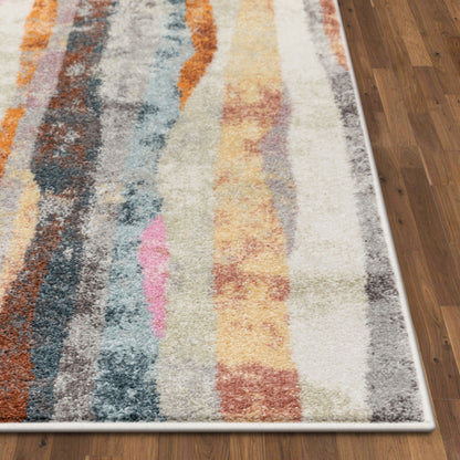 Dillon Contemporary Stripes Geometric Multi Rug RO-211