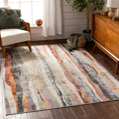 Dillon Contemporary Stripes Geometric Multi Rug RO-211