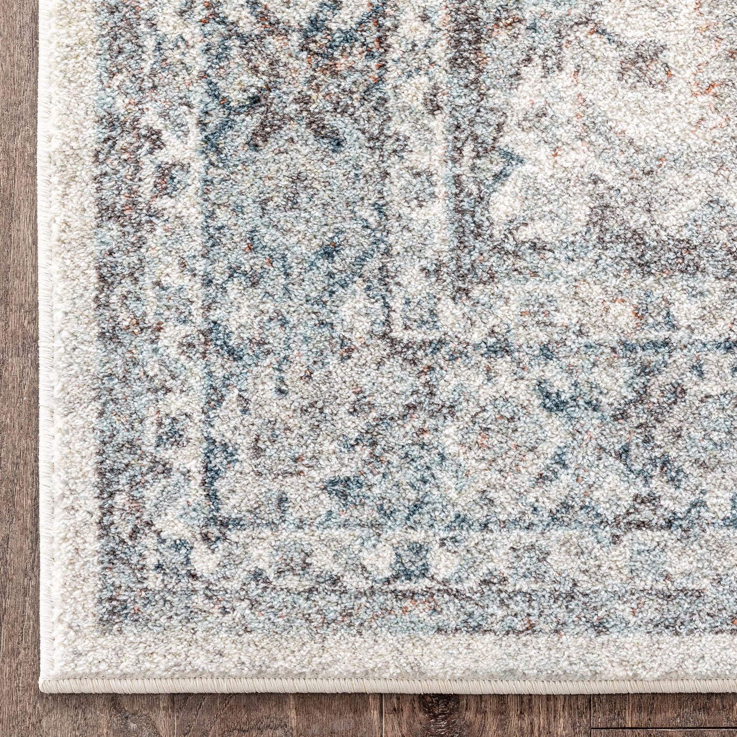 Salida Vintage Oriental Botanical Border Grey Beige Rug RO-287
