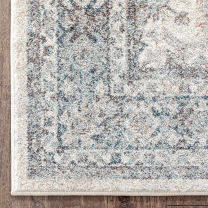 Salida Vintage Oriental Botanical Border Grey Beige Rug RO-287