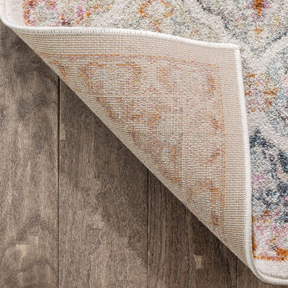 Elaine Vintage Bohemian Panel Ivory Green Rug RO-302