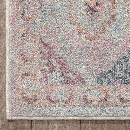 Elaine Vintage Bohemian Panel Grey Ivory Rug RO-307