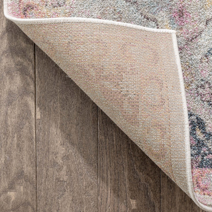 Elaine Vintage Bohemian Panel Grey Ivory Rug RO-307