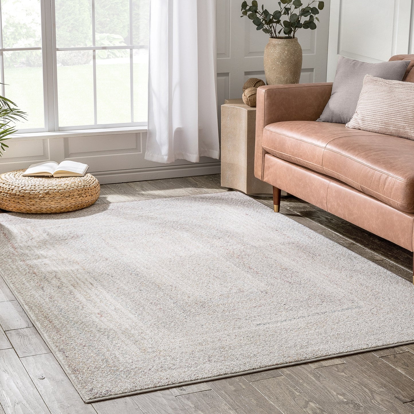 Chindi Bohemian Vintage Solid & Striped Multi-Color Ivory Yellow Braided Pattern Rug RO-312