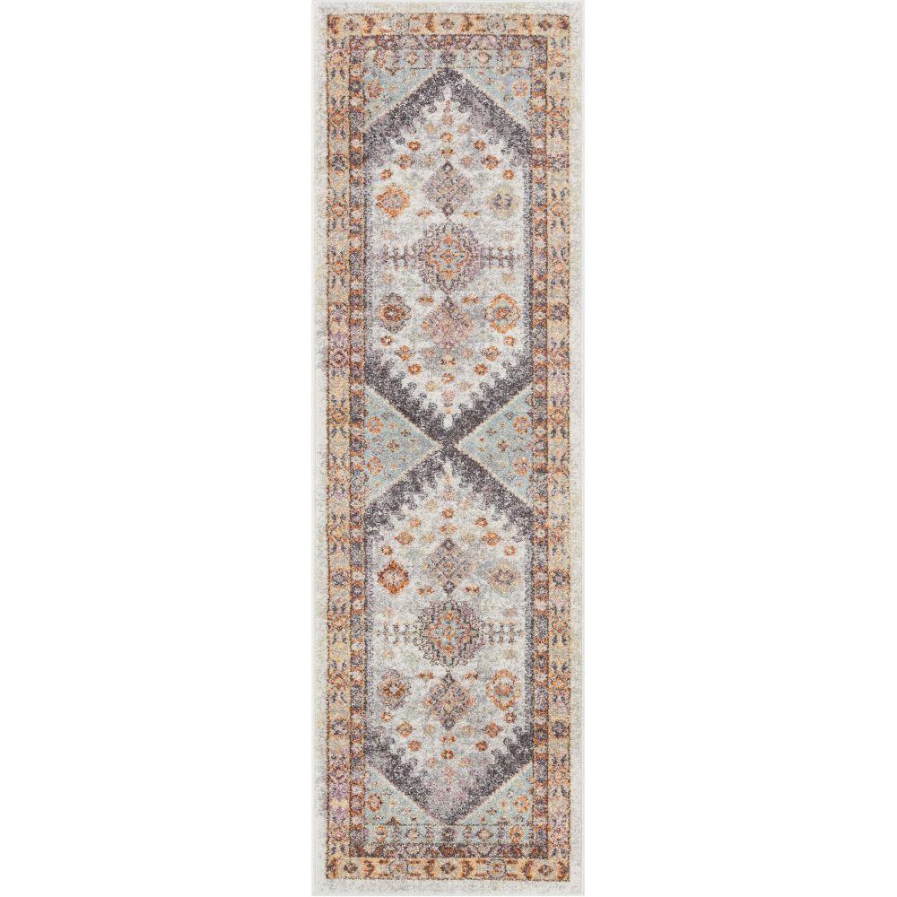 Virden Bohemian Eclectic Tribal Aztec Grey Rug RO-97