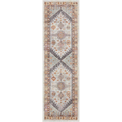 Virden Bohemian Eclectic Tribal Aztec Grey Rug RO-97