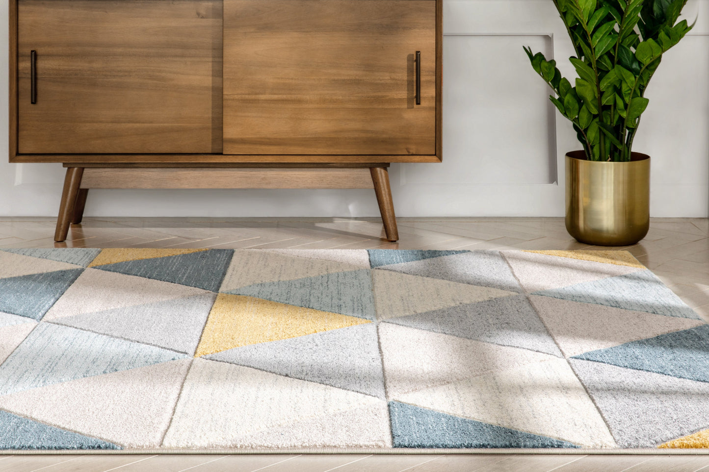 Rita Multi Mid-Century Modern Geometric Rug RU-137