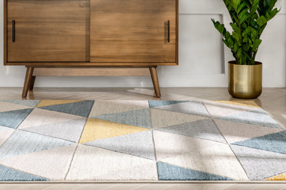 Rita Multi Mid-Century Modern Geometric Rug RU-137