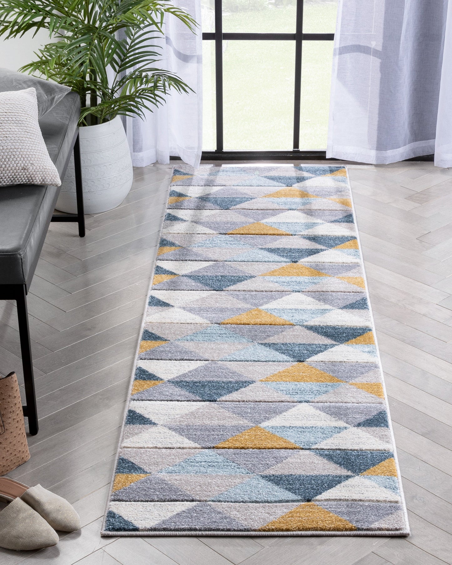 Rita Multi Mid-Century Modern Geometric Rug RU-137