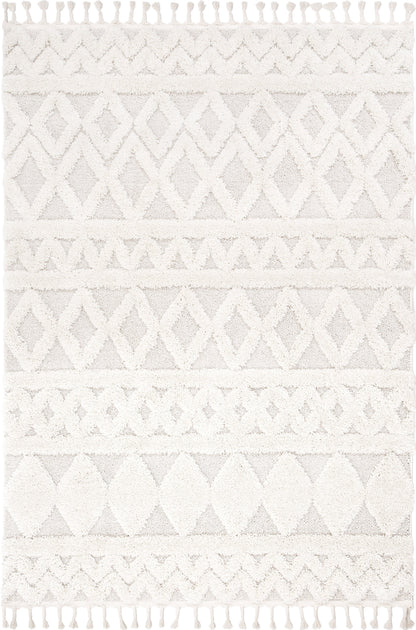 Austen Ivory Vintage Diamond Pattern Ivory Farmhouse Rug SAL-142